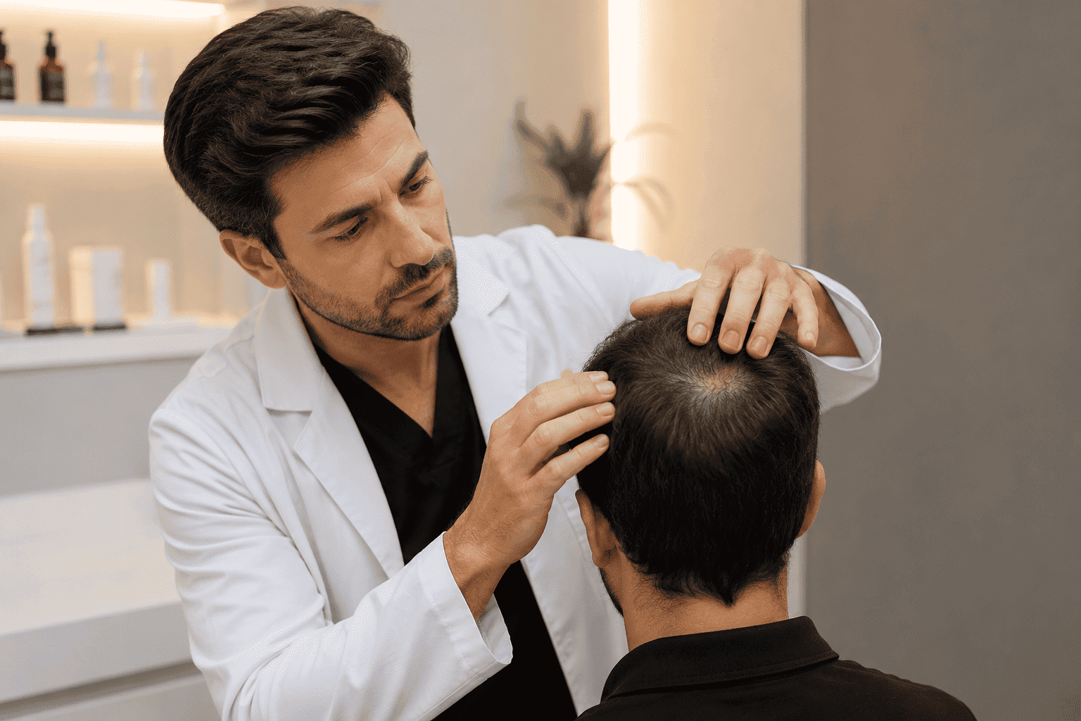 Pérdida de pelo en la coronilla en Torremolinos · Centro Ubud
