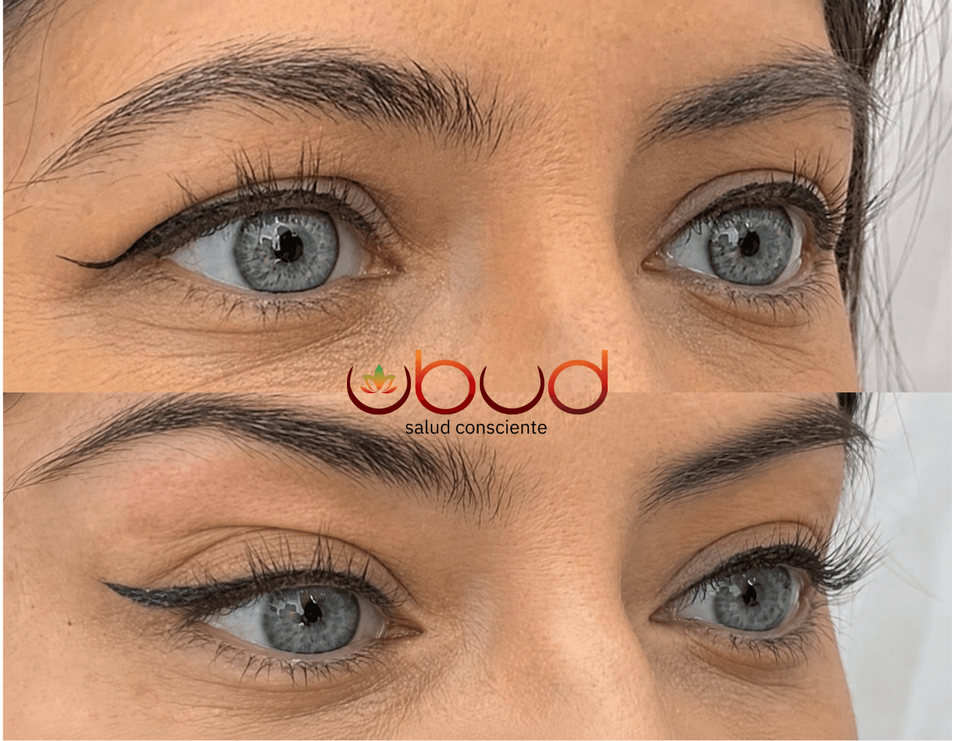 Antes y después de foxy eyes en Centro Ubud Torremolinos